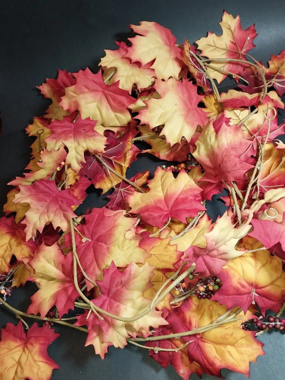 Fall Maple Leaf Fabric Garland Set 4